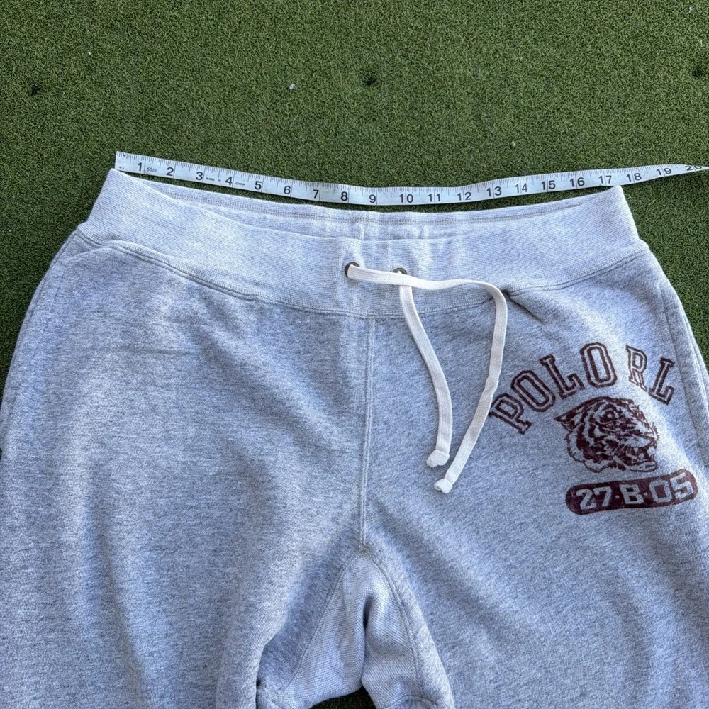 Polo Ralph Lauren Varsity Sweatpants Mens 2XL Grey Jogger Tiger Patch